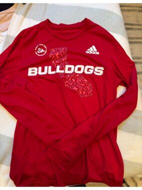 Adidas Red Fresno State Bulldogs Long Sleeve Dri-Fit